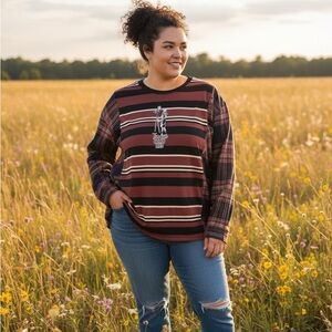 Upcycled Jack & Sally Top